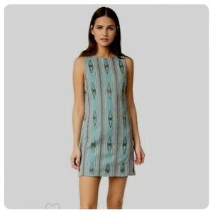 NWT Alice + Olivia Embroidered Folk Green Dress